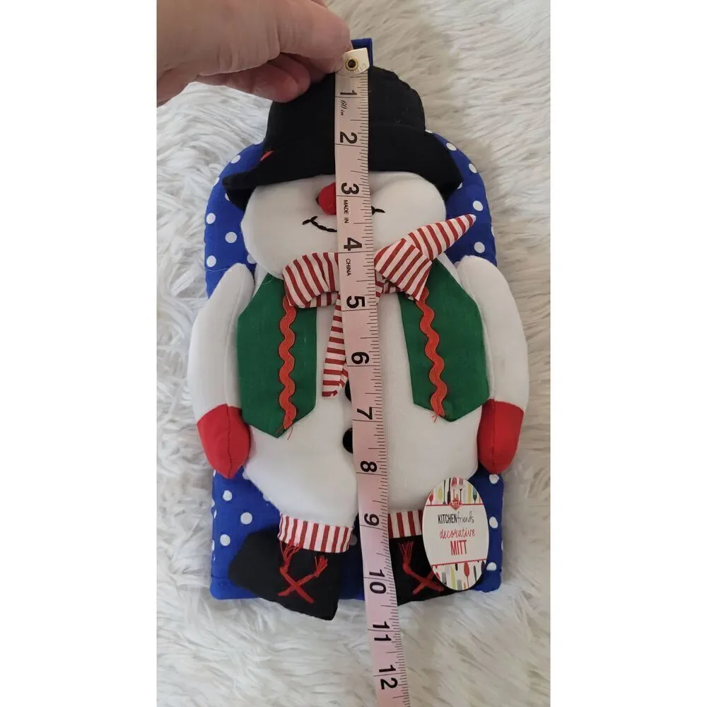 Ritz Kitchen Friends Cotton Oven Mitt Snowbuddy Snowman New